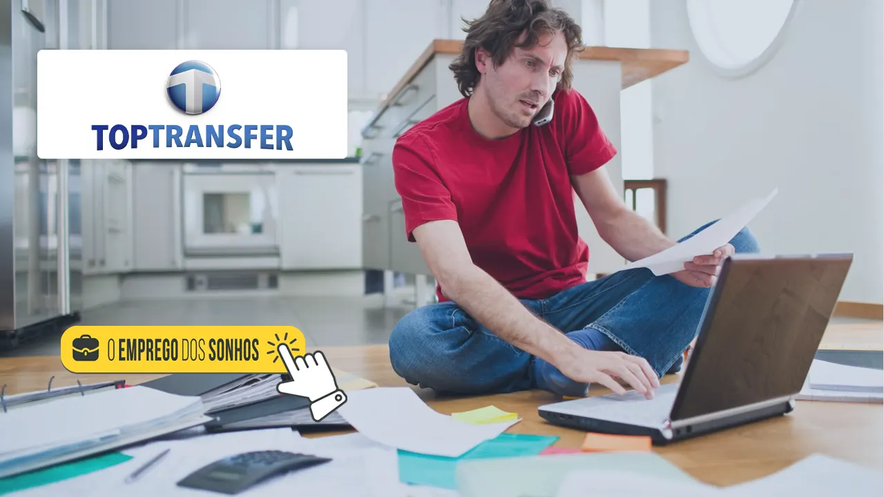 Quer trabalhar em casa ganhando de R$ 2.000 a R$ 3.500 por mês Top Transfer abre 6 vagas Home Office para atuar como Consultor de Vendas no modelo de trabalho 100% Remoto