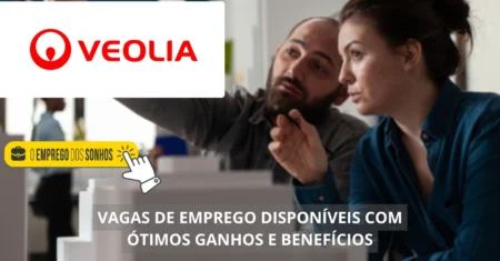 Veolia está contratando! Novo processo seletivo repleto de vagas de emprego em formato híbrido com salários atrativos e benefícios incríveis