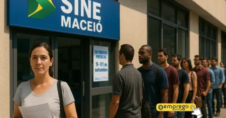 Sine Maceió abre 543 vagas de emprego; entrevistas presenciais serão de 9 a 11 de setembro e cargo em destaque paga R$ 2.061,40