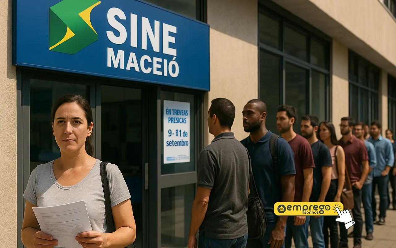 Sine Maceió abre 543 vagas de emprego; entrevistas presenciais serão de 9 a 11 de setembro e cargo em destaque paga R$ 2.061,40 1 Sine Maceió abre 543 vagas de emprego