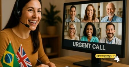Salário de R$ 3.813,79 para Intérprete Português–Inglês (home office) na RH Ser Consultoria Empresarial em SP