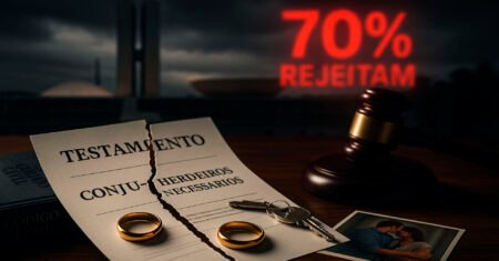 Novo Código Civil quer tirar cônjuge da herança, mas 70% rejeitam a proposta e pressionam Senado a manter cônjuges como herdeiros necessários