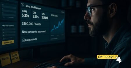 Quer receber em dólar? Vaga home office de Gestor de Tráfego para Meta Ads na Vision E-commerce
