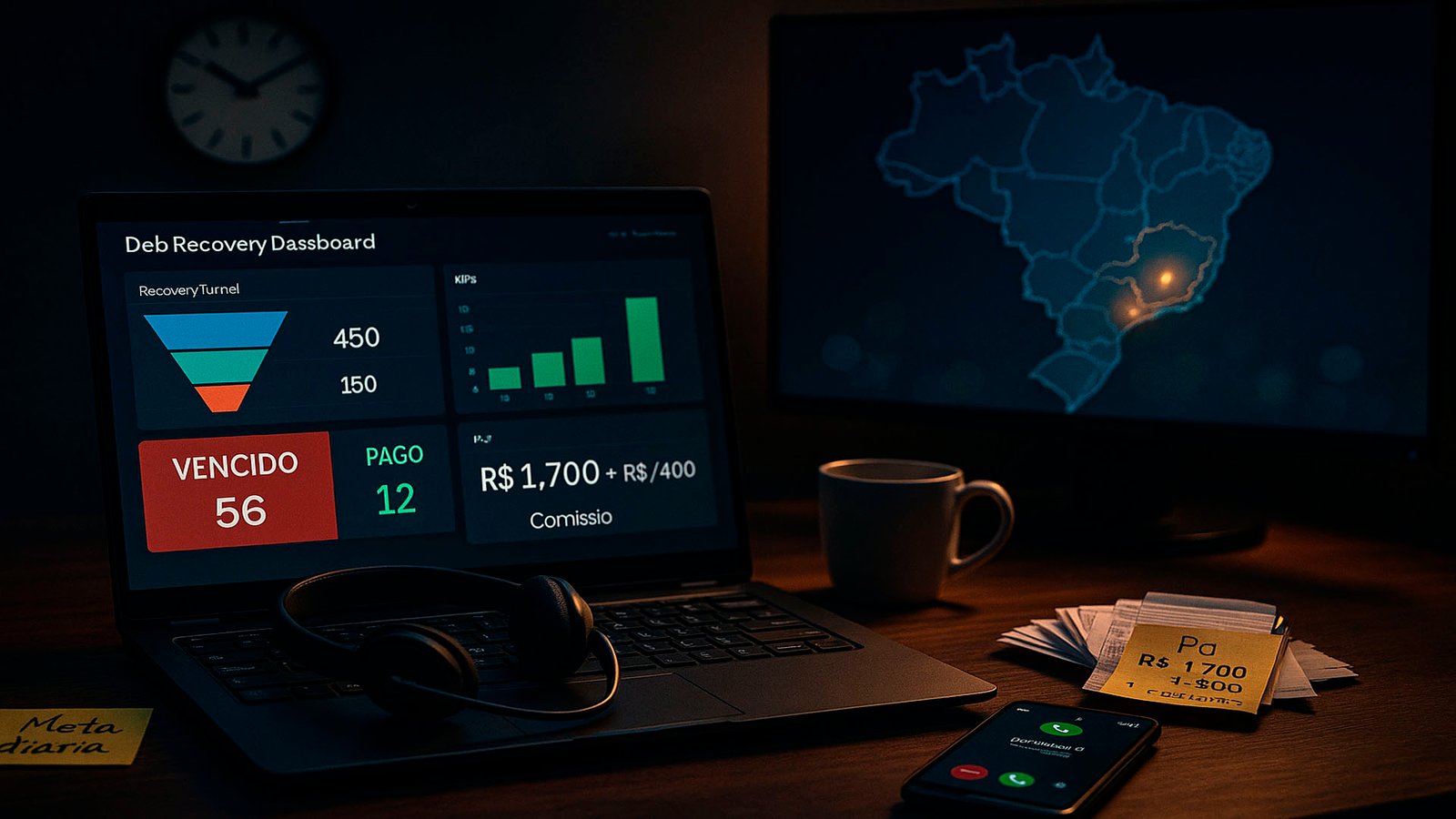 Vaga home office Analista de Cobrança com salário de R$ 1.700 e auxílio remoto de R$ 400