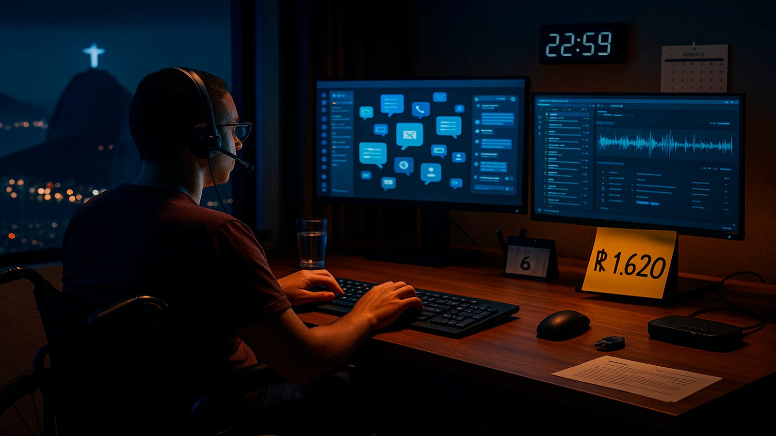 Vaga home office Operador de Teleatendimento com salário de R$ 1.620
