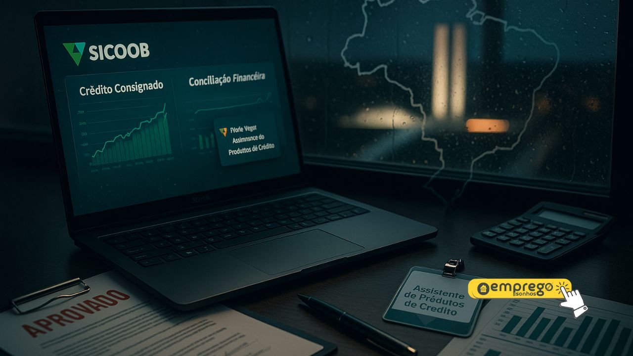 Vaga home office no Sicoob para Assistente de Produtos de Crédito em Brasília