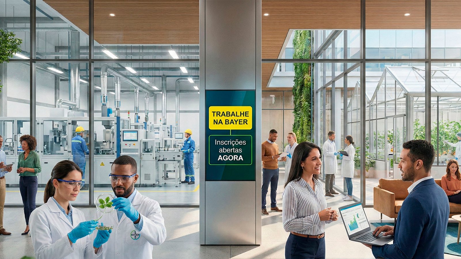 Quer trabalhar na Bayer Multinacional abre 18 vagas técnicas, corporativas e industriais com plano de saúde, vale-refeição e PLR no Brasil