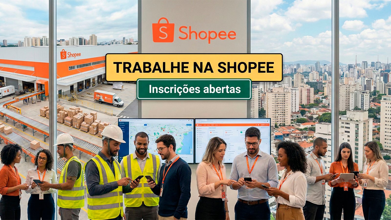 Shopee abre dezenas de vagas de emprego em logística e negócios com benefícios, plano de saúde e auxílio home office para vagas remotas em São Paulo