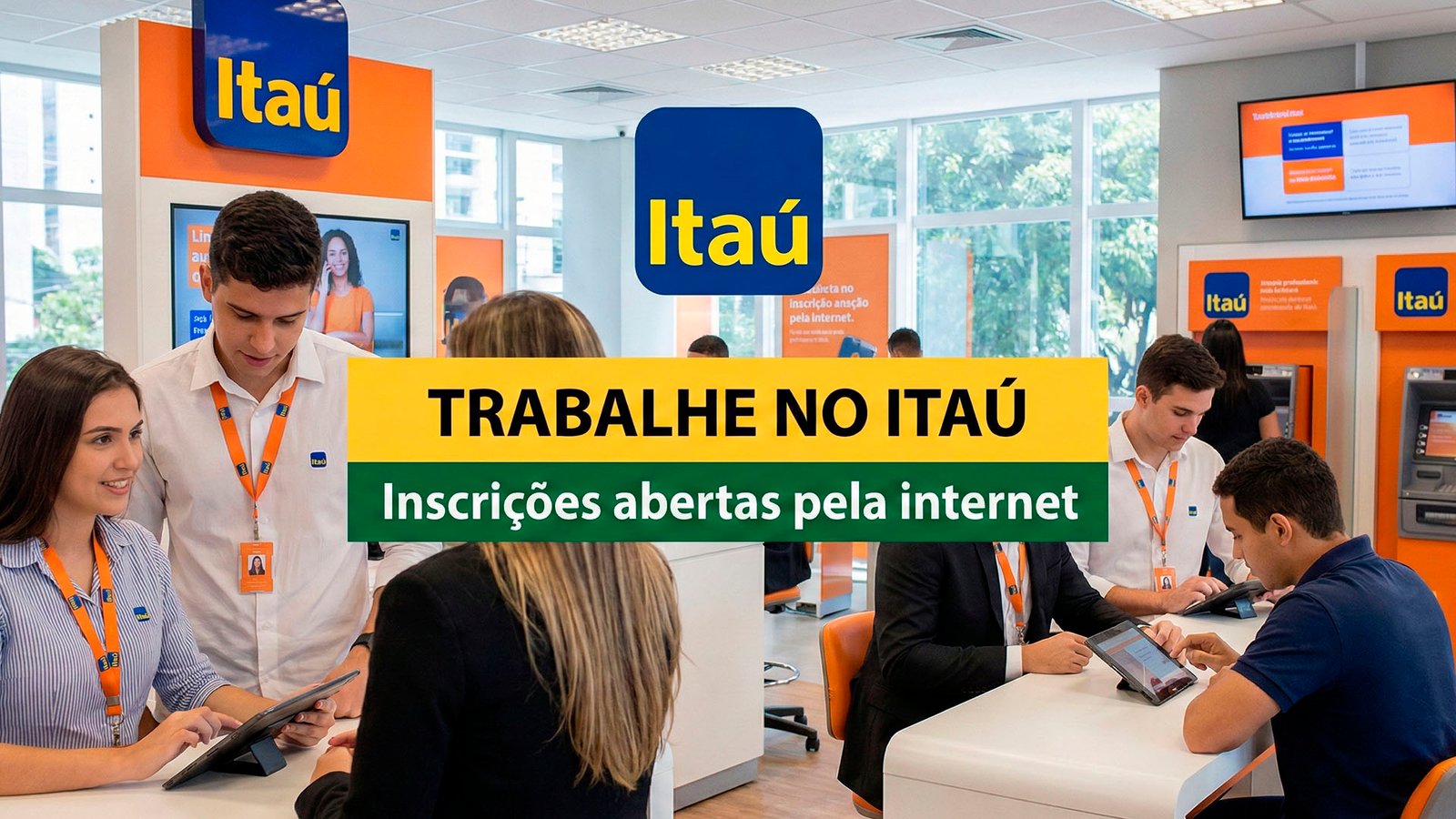 Trabalhe no Itaú Unibanco! Vagas abertas para Rede de Agências com bolsa de R$ 2.440 em todo o Brasil