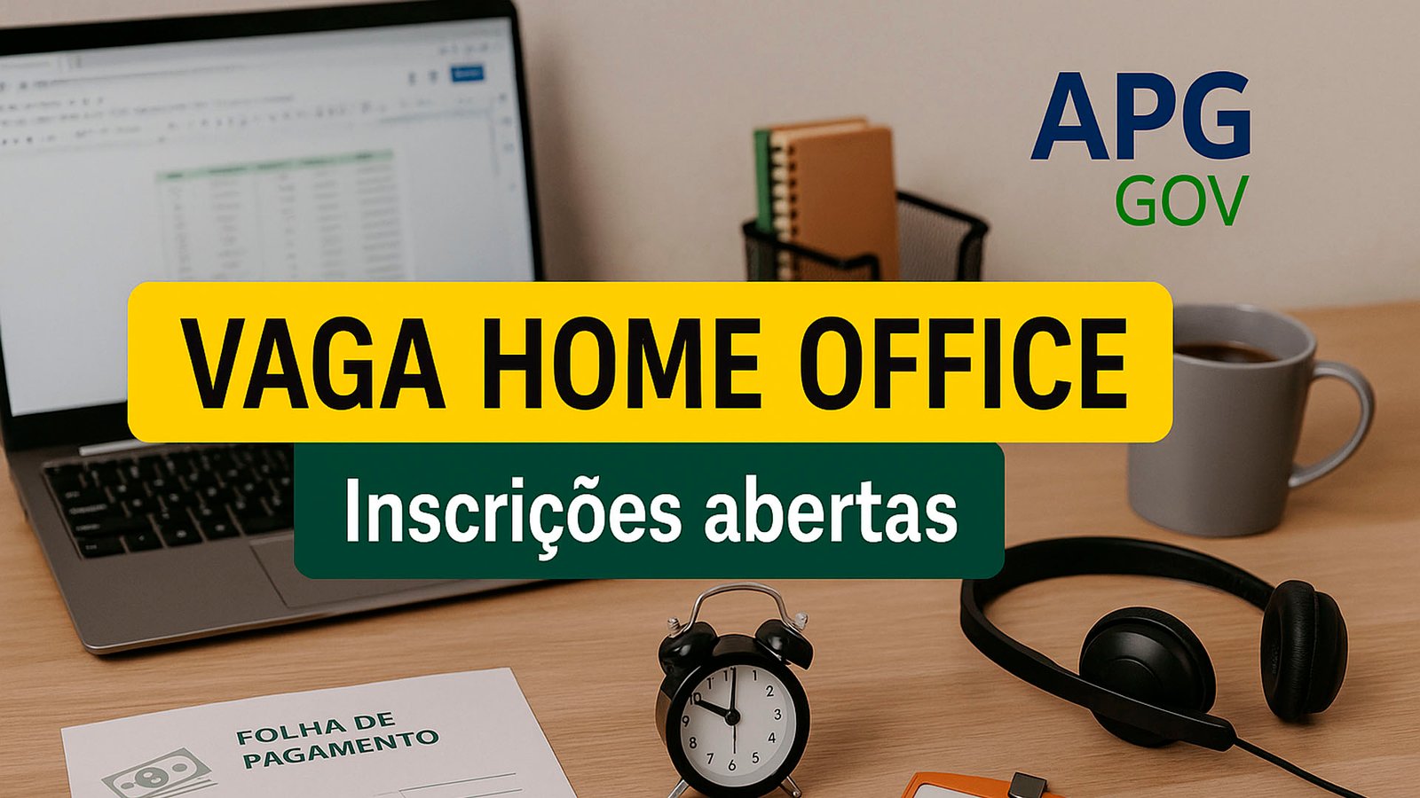 Vaga Analista de Departamento Pessoal Home Office na APG GOV com salário de R$ 5.000 + R$ 29,00 de vale-alimentação por dia