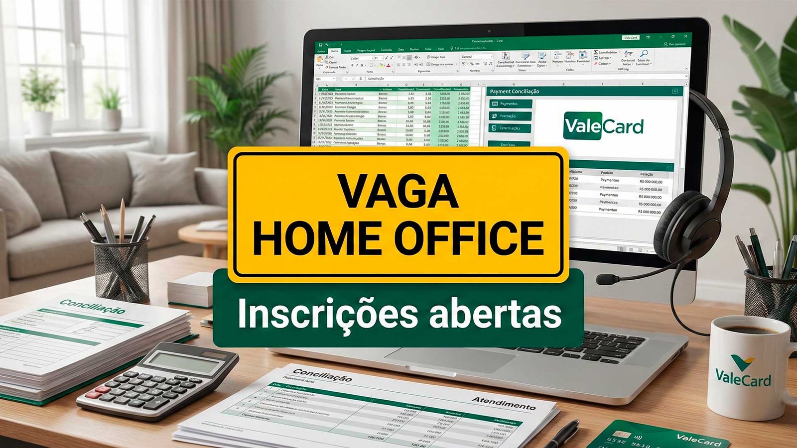 Vaga de Assistente Administrativo III remoto na ValeCard foca em atendimento a credenciados e conciliação de pagamentos