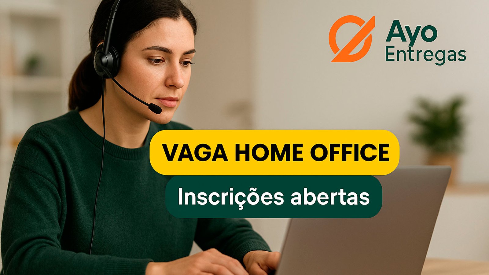 Vaga de Suporte ao Cliente Home Office na Ayo Entregas com foco em atendimento a lojistas e entregadores