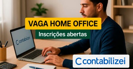Vaga home office de Assistente de Atendimento Contábil na Contabilizei! Trabalho remoto em tempo integral com benefícios atrativos