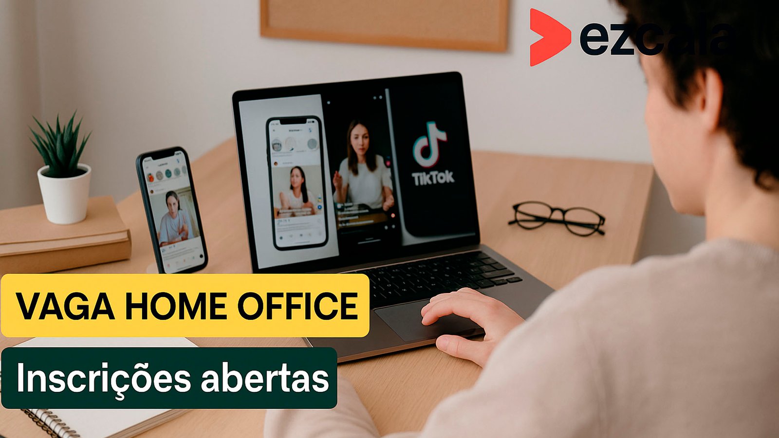 Vaga home office de Social Media Júnior na Ezcala para quem quer iniciar carreira em marketing digital e performance