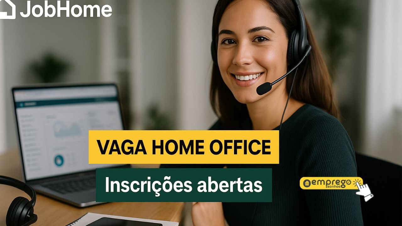 Agente de Atendimento bancário na JobHome: salário de R$ 1.552,71 e vale-alimentação de R$ 352,00
