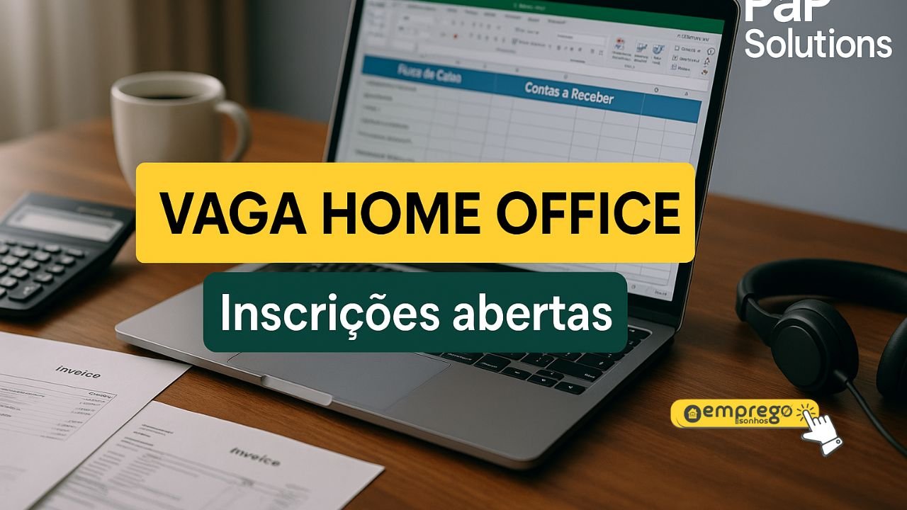 Vaga home office com salário de R$ 2.500 a R$ 3.000 para Auxiliar Financeiro na PaP Solutions