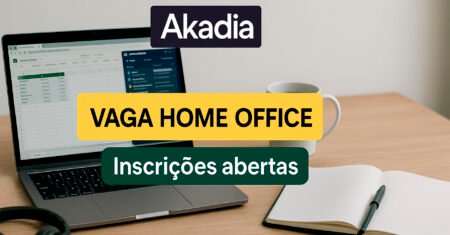 Vaga home office para Assistente Administrativo na Akadia em tempo integral com horário comercial e ferramentas fornecidas