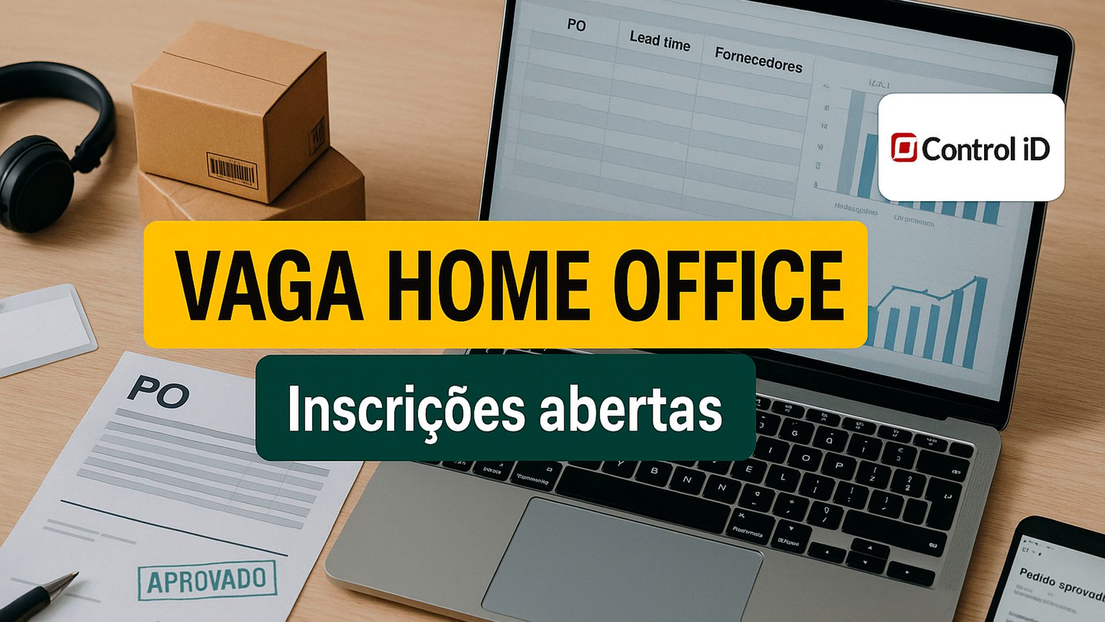 Vaga home office para Supervisor de Compras na Control iD no modelo CLT com ótimos benefícios