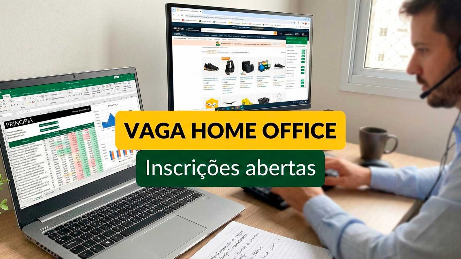Vaga de Assistente Comercial remoto na PRINCIPIA em São Paulo foca em monitoramento de preços e Excel avançado