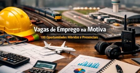 Vagas de emprego na Motiva com 100 oportunidades híbridas e presenciais em áreas de rodovias, trilhos e aeroportos