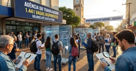 Oferta disparada de vagas em Cascavel, Agência do Trabalhador anuncia 1.441 oportunidades válidas até sexta-feira e acelera a corrida por contratação