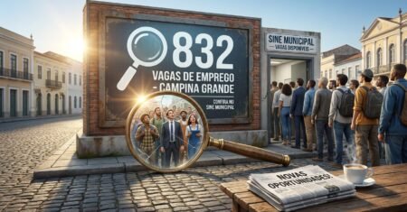 Comércio, serviços e indústria impulsionam oferta em Campina Grande, que inicia a semana com 832 vagas de emprego no Sine Municipal