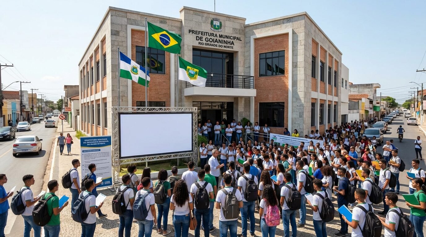 Concurso com 366 vagas em Goianinha é confirmado, expectativa cresce com edital até meados de março e promessa de realização em 2026 pela gestão municipal