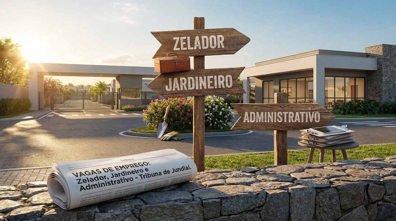 Jardineiro trabalhando em área comum de condomínio em Jundiaí