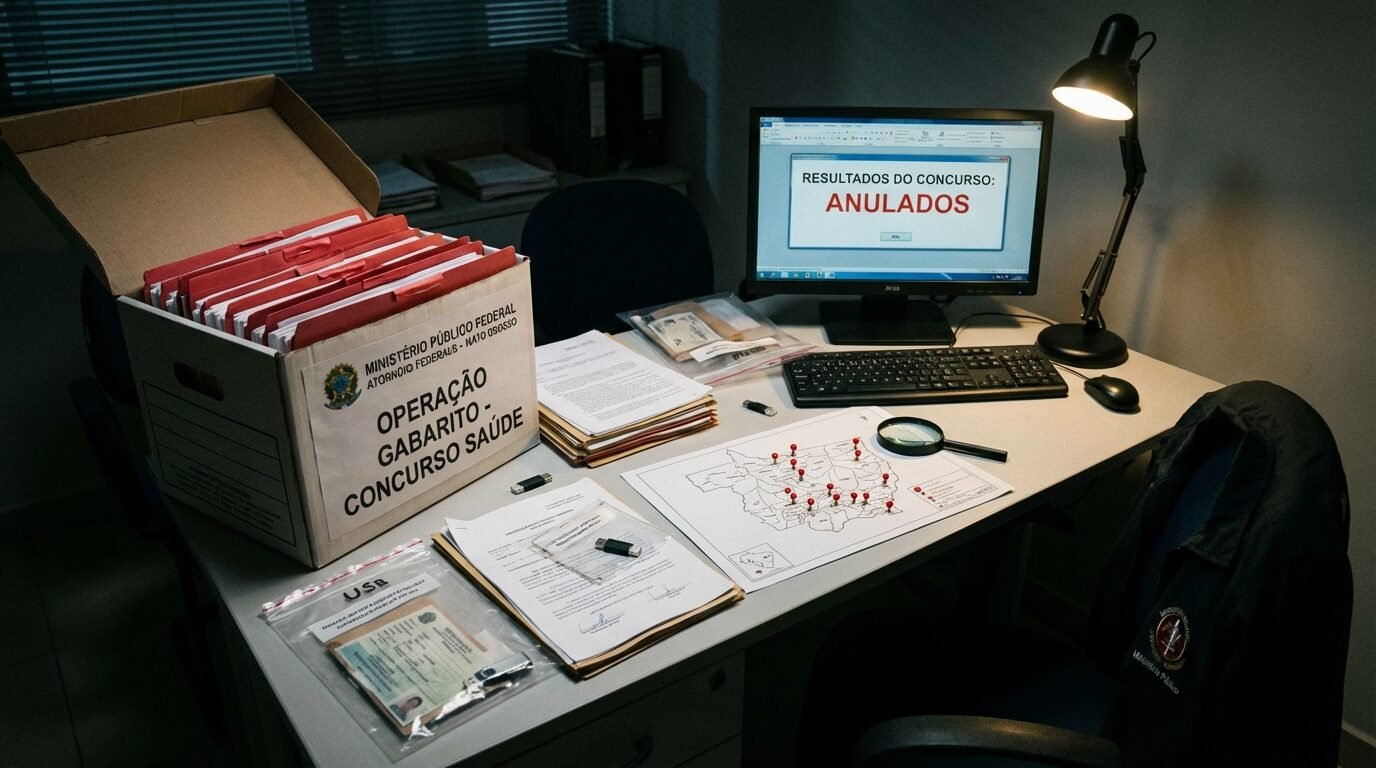 Fachada do Ministério Público de Mato Grosso com brasão, em Cuiabá