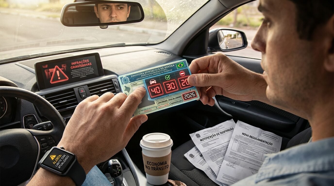 Carteira Nacional de Habilitação CNH em close com brasão do Detran-AM