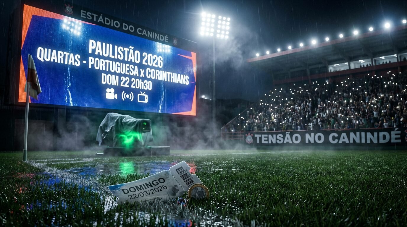 Paulistão 2026, tensão nas quartas e transmissão confirmada, onde assistir Portuguesa x Corinthians no Canindé com horário, canais e cenário do confronto