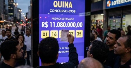 Quina hoje, concurso 6958 tem resultado divulgado em São Paulo com cinco dezenas e prêmio estimado de R$ 11 milhões neste sábado 21