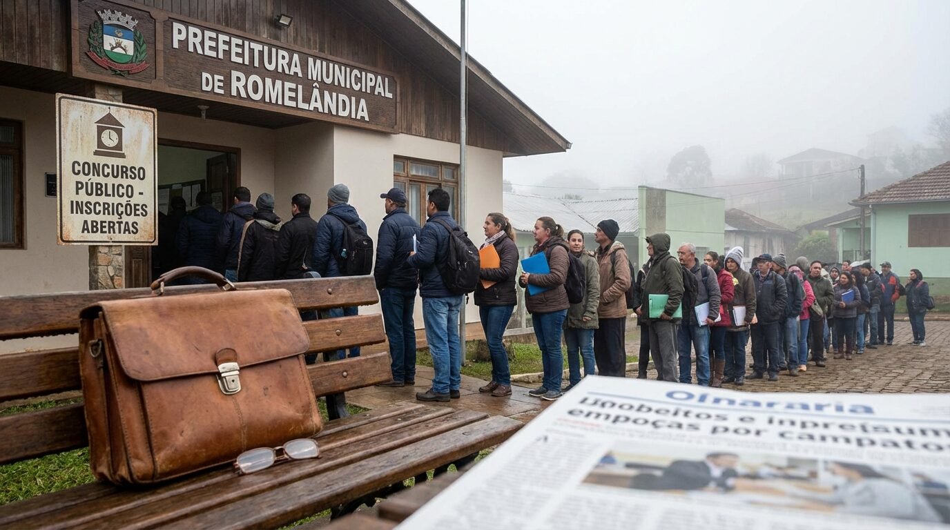 Pórtico da cidade de Romelândia em Santa Catarina na entrada do município