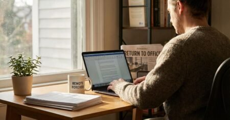 Trabalhadores priorizam home office e 65% admitiriam trocar de emprego enquanto 80% das empresas querem reduzir o remoto e recrutamento sente os efeitos