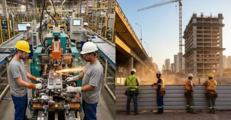 Brasil inicia 2026 com saldo de 112 mil empregos formais e estoque recorde de 48,57 milhões, indústria e construção puxam contratações segundo Novo Caged