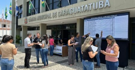 Resultado prévio do concurso da Câmara de Caraguatatuba é divulgado, candidatos têm dois dias para recurso e etapa prático-profissional é convocada pela Vunesp