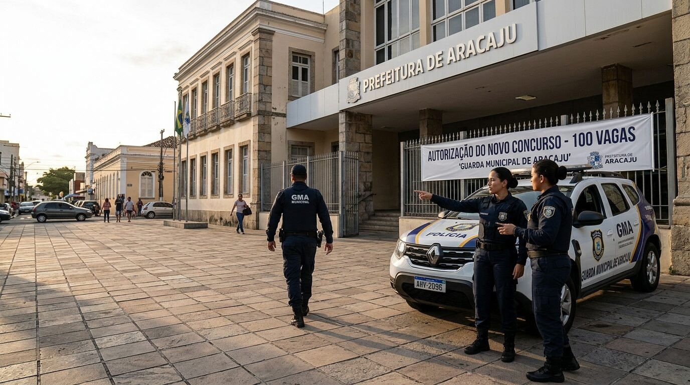 Concurso Guarda de Aracaju SE ganha sinal verde para 100 vagas e reacende disputa por carreira com salário inicial de R$ 2 mil e avanço até R$ 8,5 mil