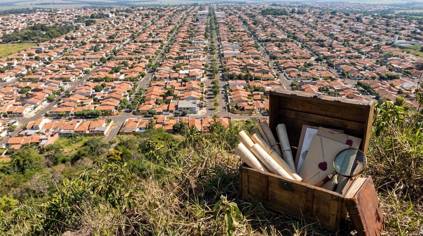 Vista aérea de Santa Cruz das Palmeiras, no interior de São Paulo