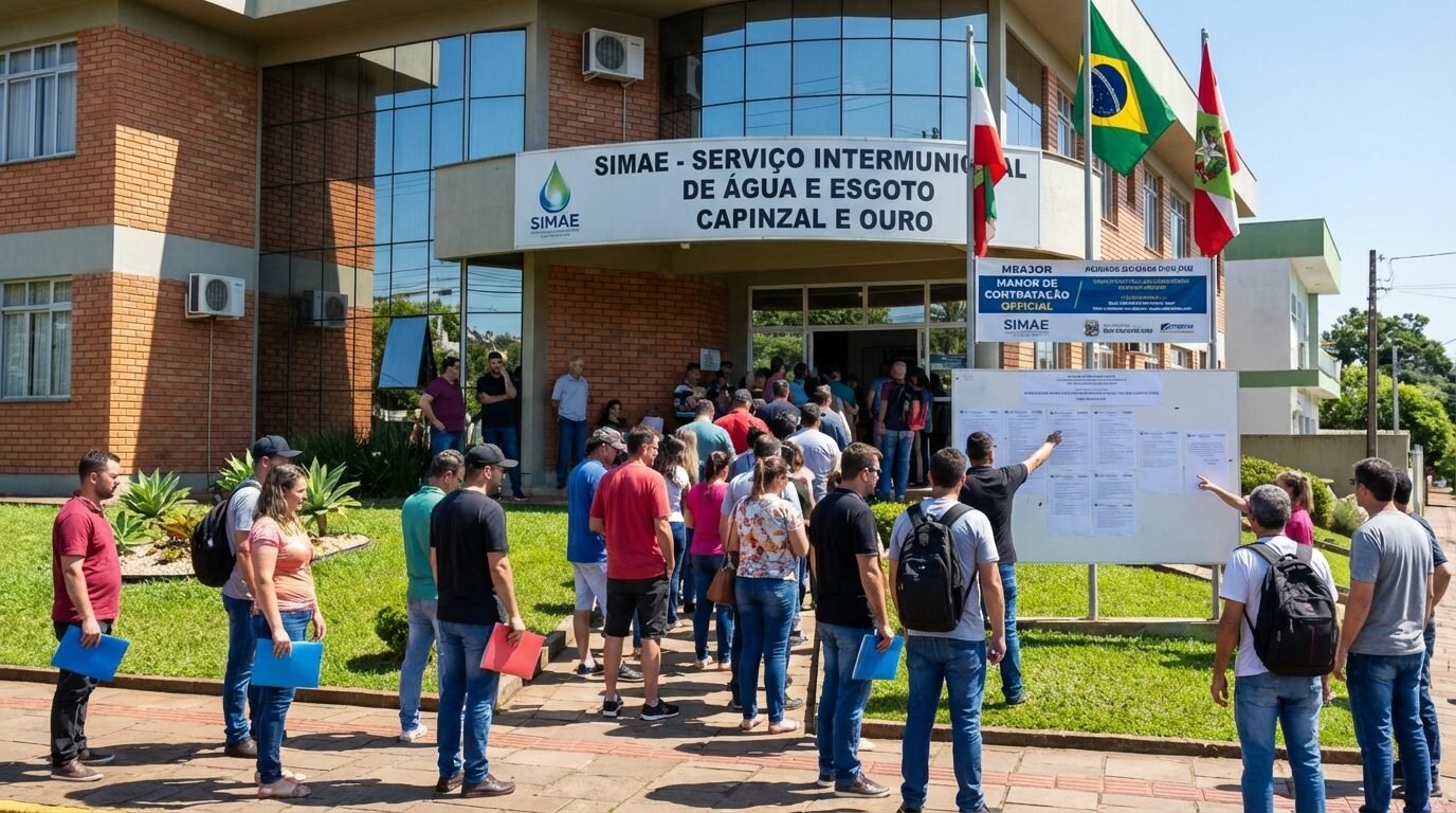 Fachada administrativa do SIMAE de Capinzal e Ouro em Santa Catarina