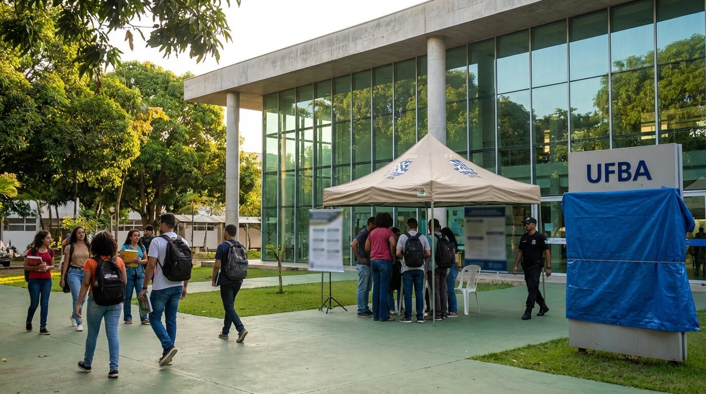 Entrada de um campus da Universidade Federal da Bahia em Salvador