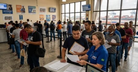 Porto de Santos abre 120 vagas para inspetor de qualidade e seleção começa no CPET com encaminhamento presencial nas próximas semanas