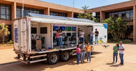 Com falta de qualificação barrando vagas no DF, cursos grátis de tecnologia levam carretas-escola a Riacho Fundo e São Sebastião com aulas até 1º de abril