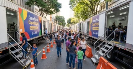 Formação e renda em foco, Caminho da Capacitação leva 18 carretas com cursos gratuitos a Campinas com aulas de 23 de março a 2 de abril e certificado oficial