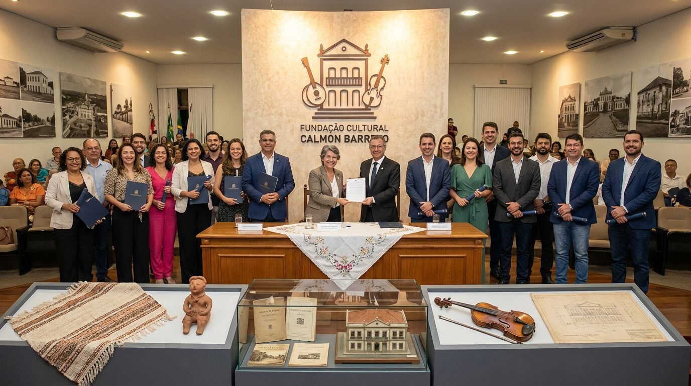 Fundação Cultural Calmon Barreto empossa 17 aprovados em concurso, reforço cobre museus, artesanato, escola de música, projetos e sede administrativa