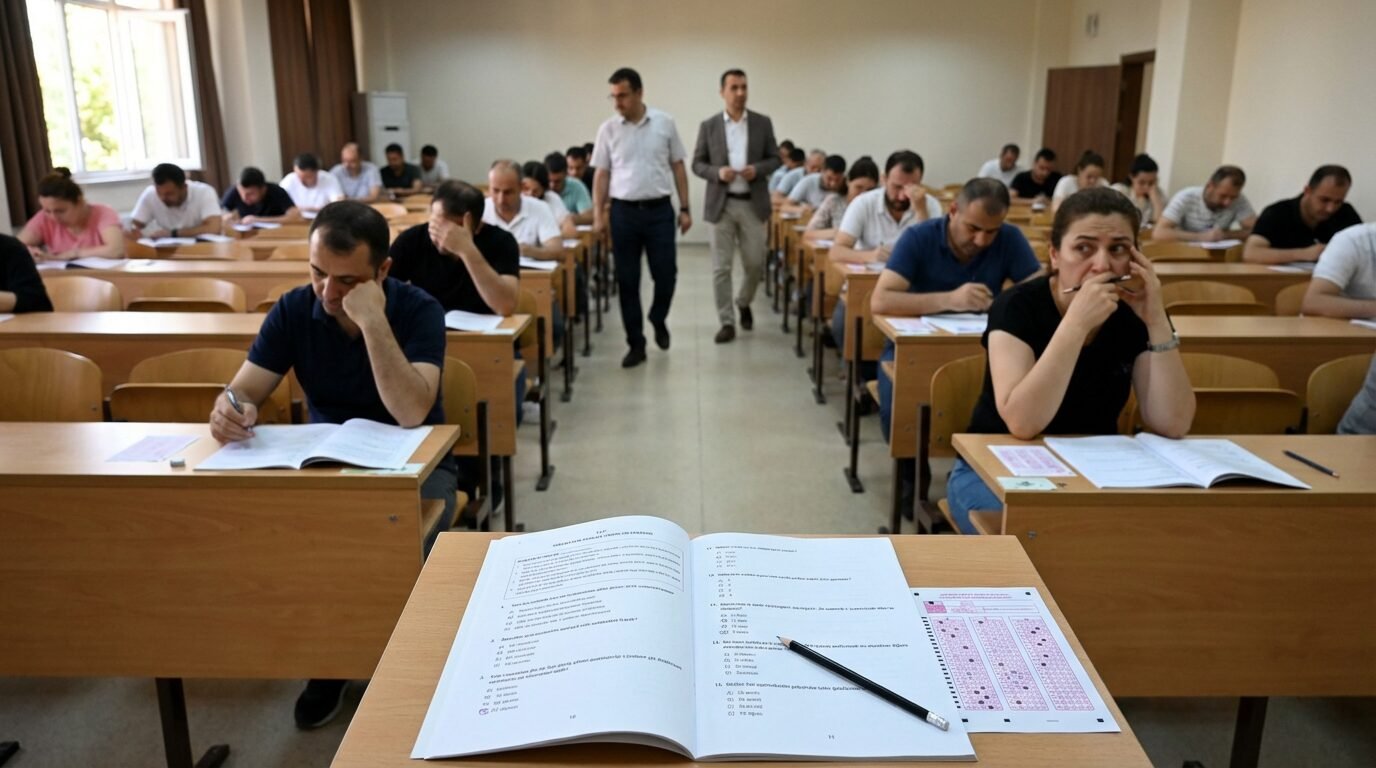 Candidatos fazem prova do concurso do TJPA no Pará, em sala de aplicação