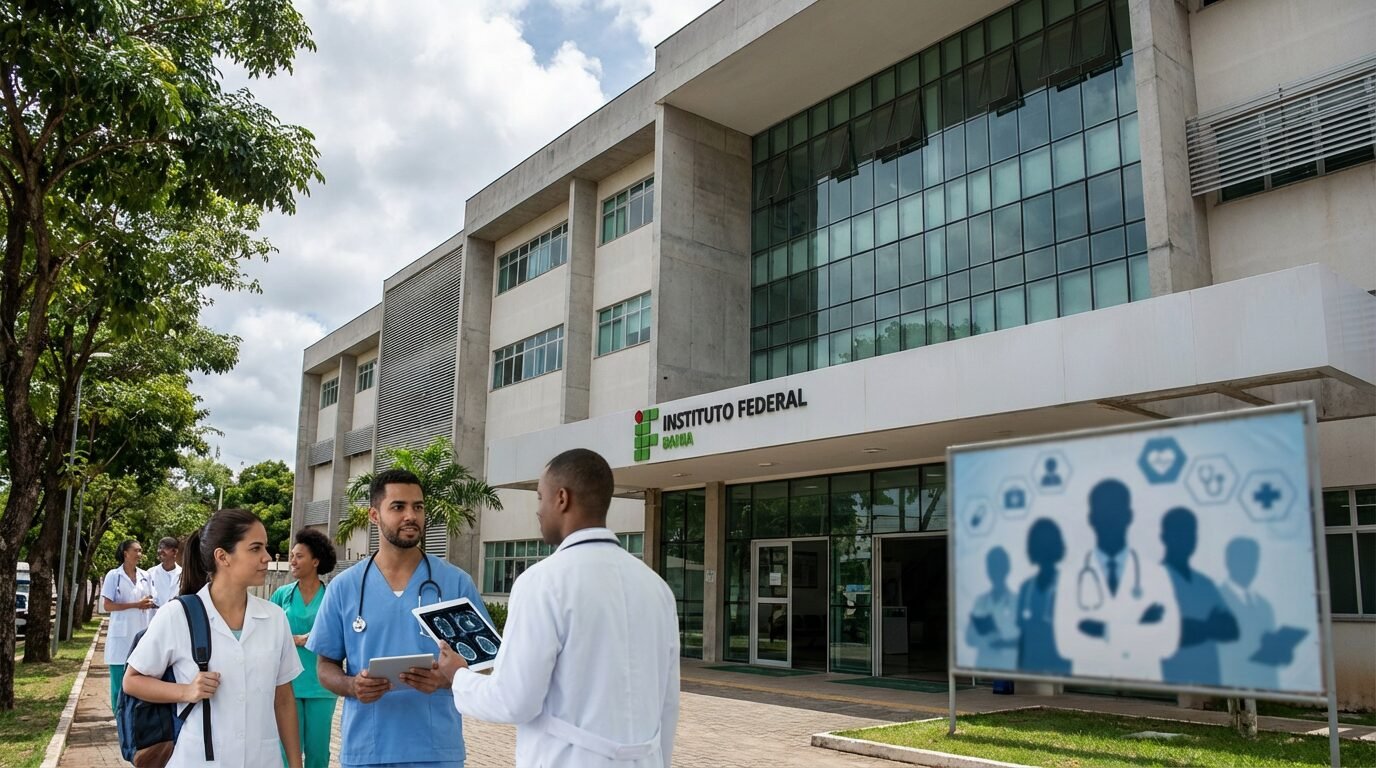 Fachada do campus Salvador do IFBA no bairro do Barbalho, em Salvador BA