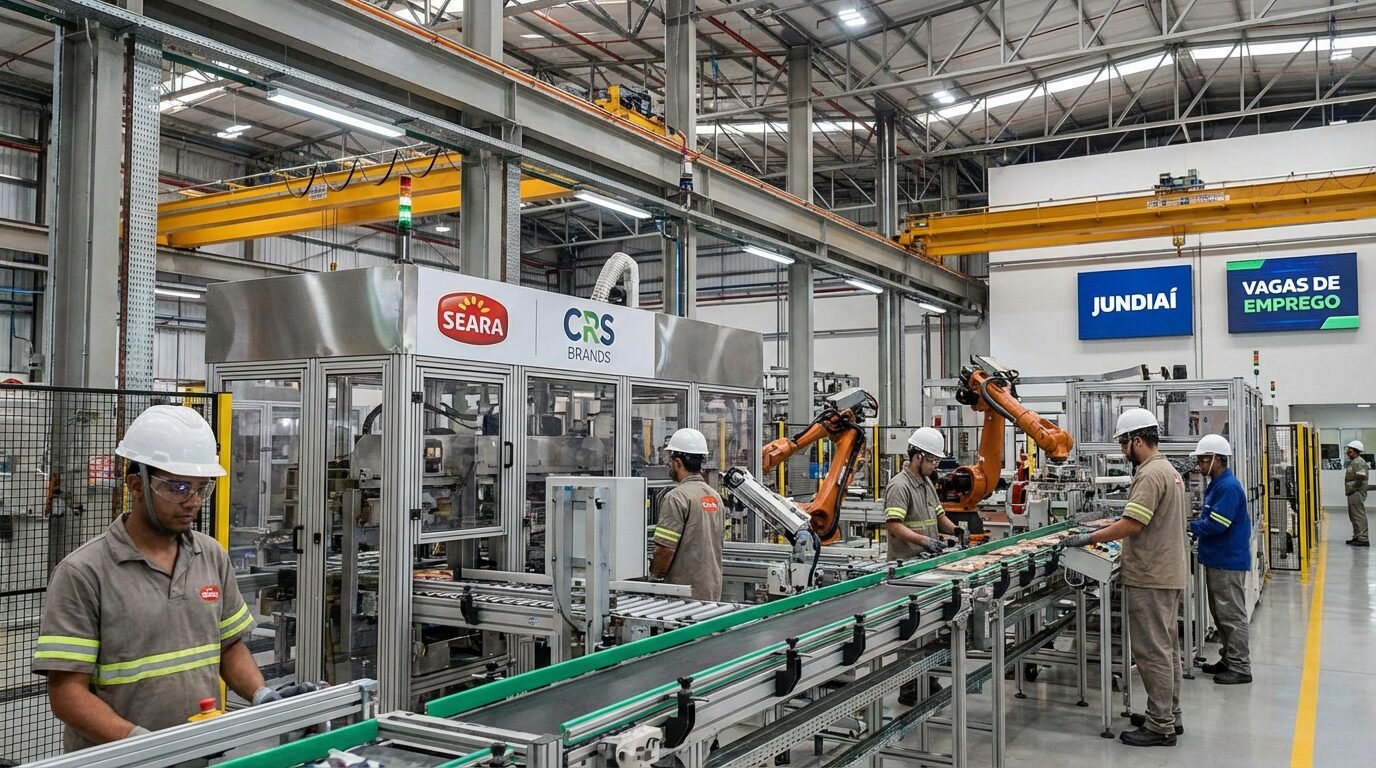 Indústria em Jundiaí abre mais de 200 vagas na área produtiva com oportunidades em empresas como Seara e CRS Brands e seleção via portal municipal