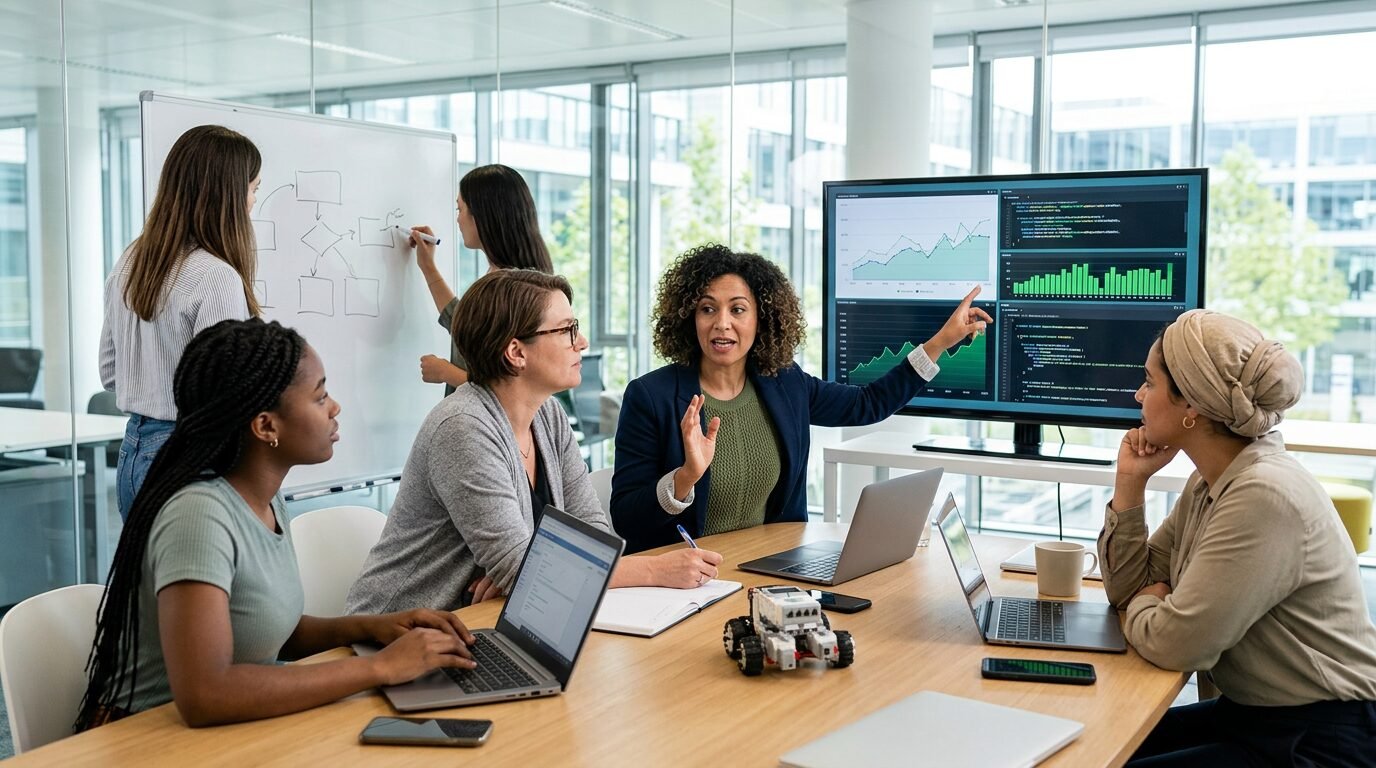 Mulheres avançam na busca por vagas em tecnologia, assumem projetos mais complexos, mas ainda enfrentam barreiras para entrar, permanecer e liderar