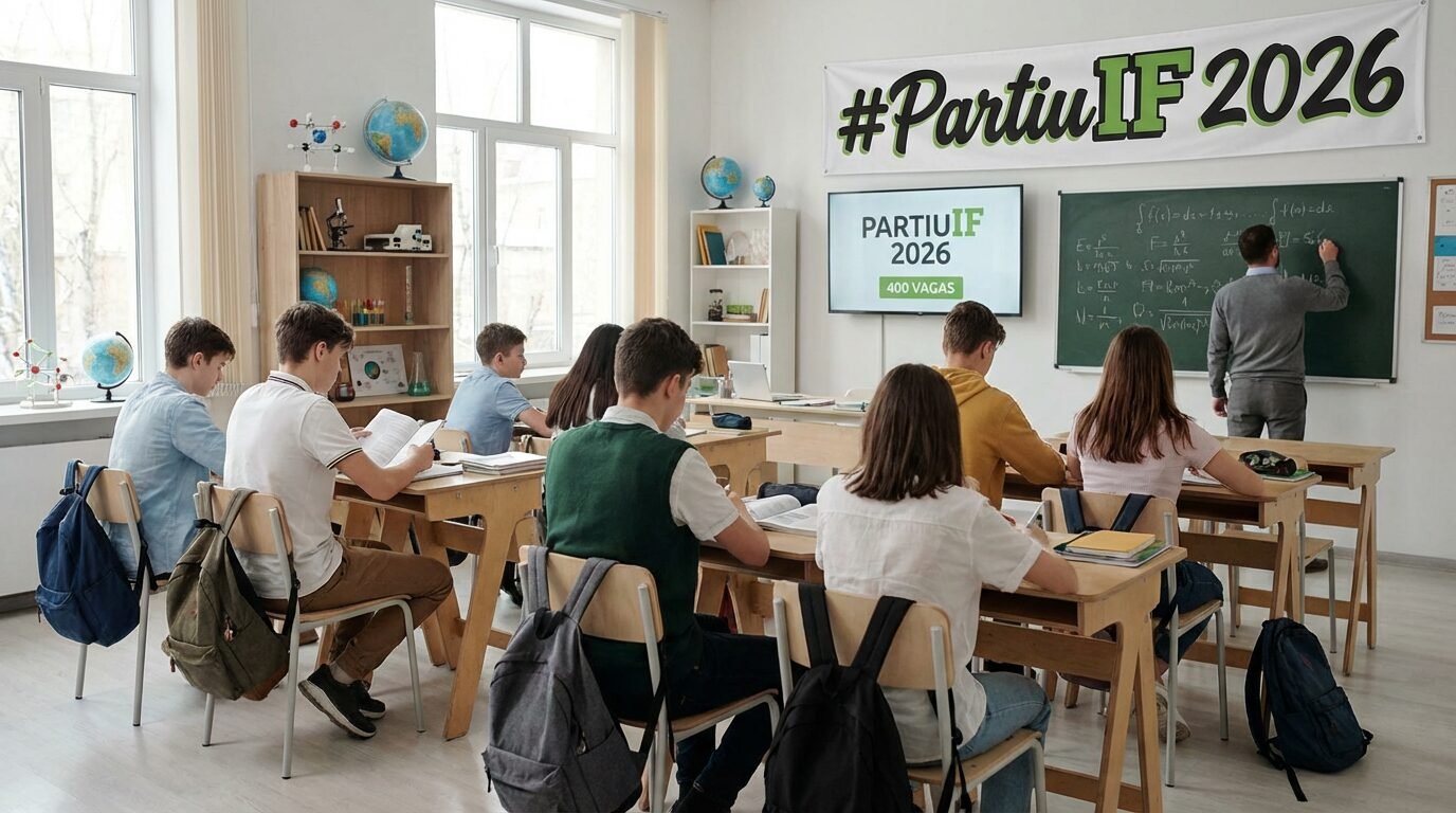 Inscrições abertas no Programa #PartiuIF 2026 do IFTM ampliam acesso ao ensino médio integrado com 400 vagas, curso gratuito de 320 horas e bolsa mensal de R$ 200