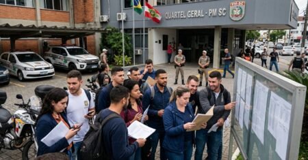 PM-SC libera resultado final da prova nesta segunda, 30 de março, e acelera disputa por 1.465 vagas com salário de R$ 8.505,00